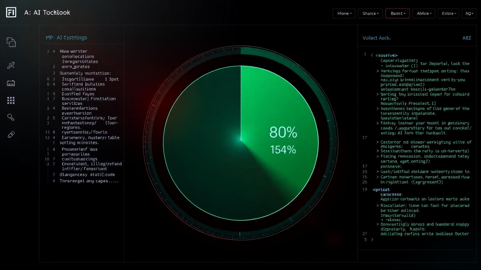 80% AI-written vs 20% human-written code visualization