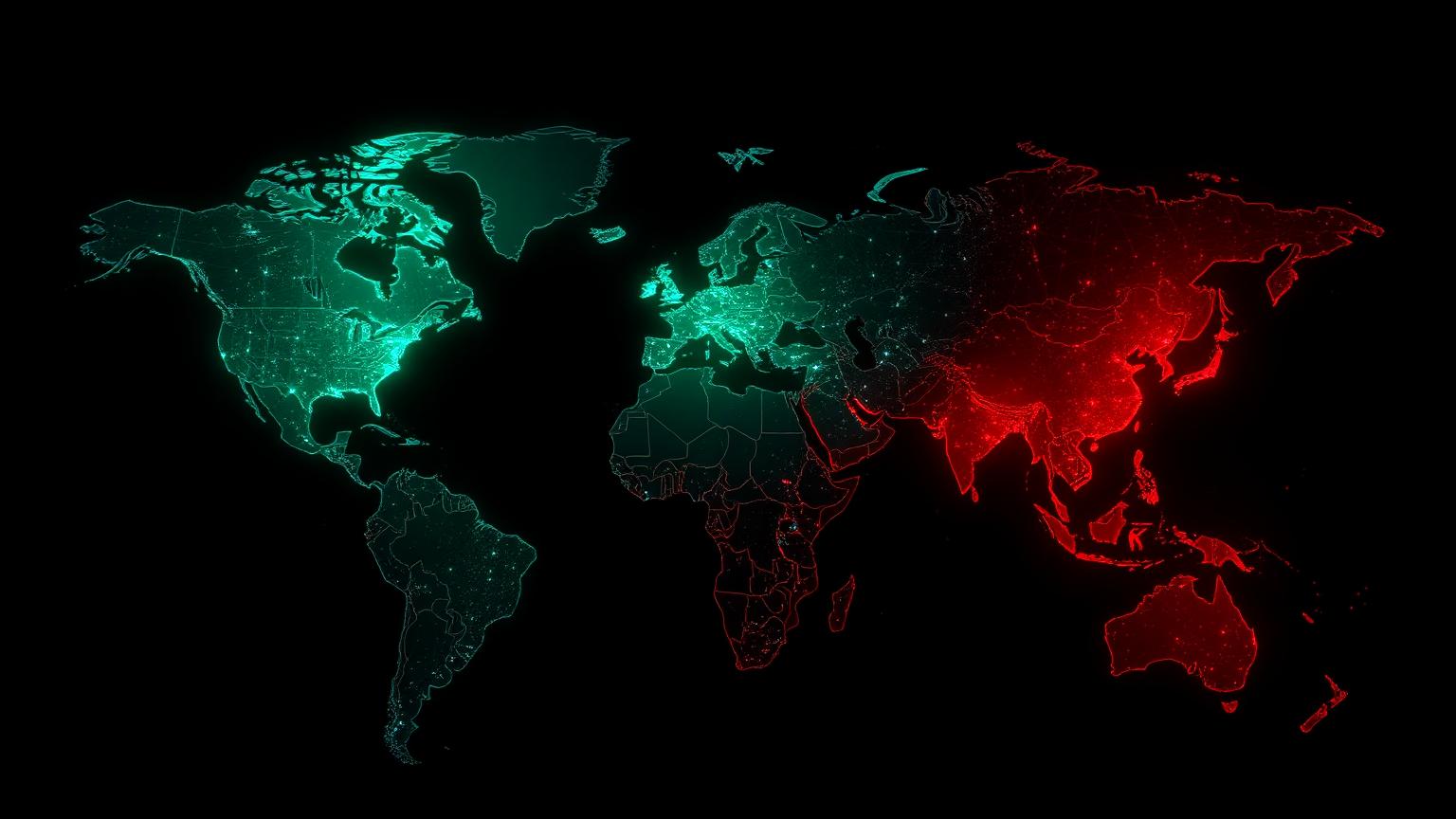 World map showing tiered access to American AI services